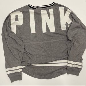 VS PINK- gray crew neck
